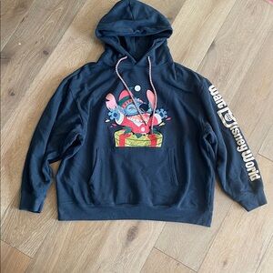 Disney Walt Disney world Navy Hoodie with lilo and Stitch Graphic sweatshirt xxl